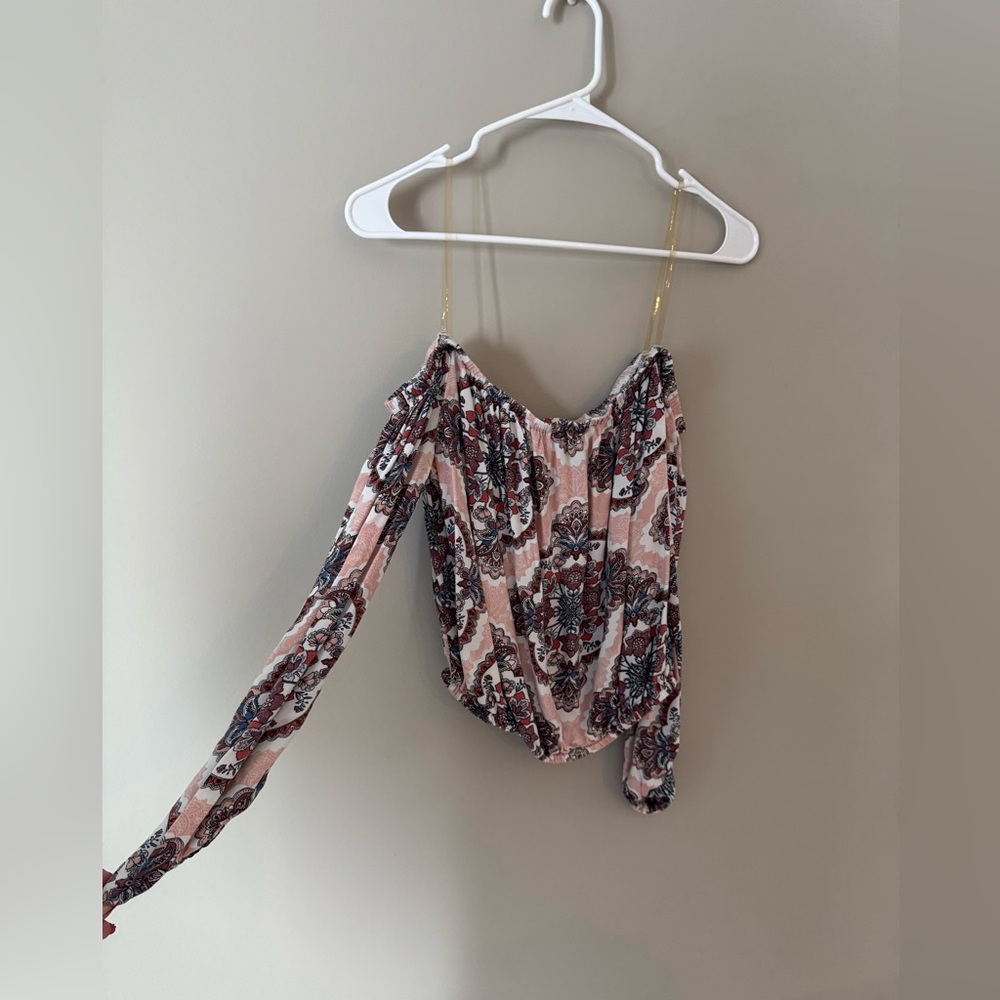 Off the Shoulder Floral Shirt